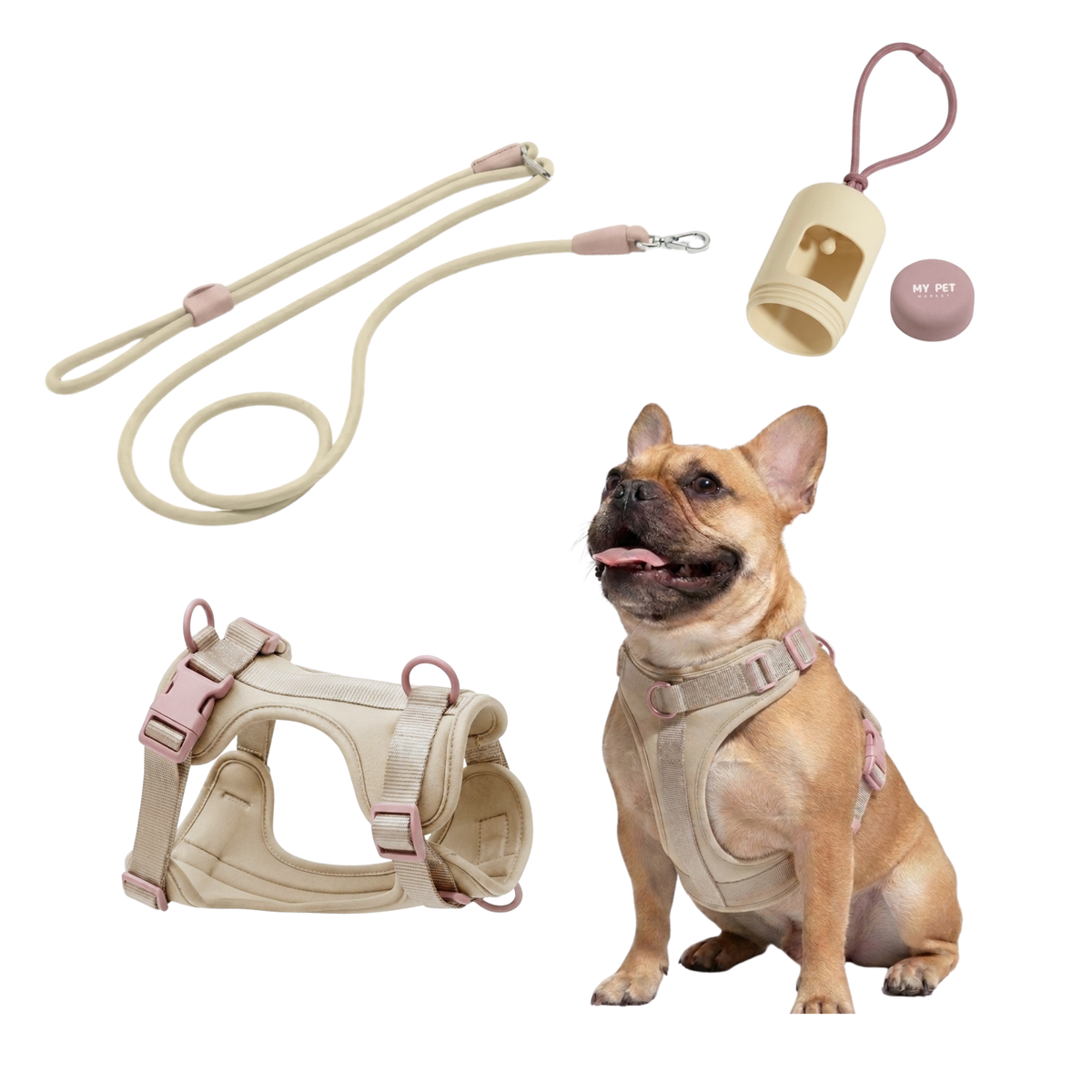 3-in-1 No Pull Dog Harness & Leash Set