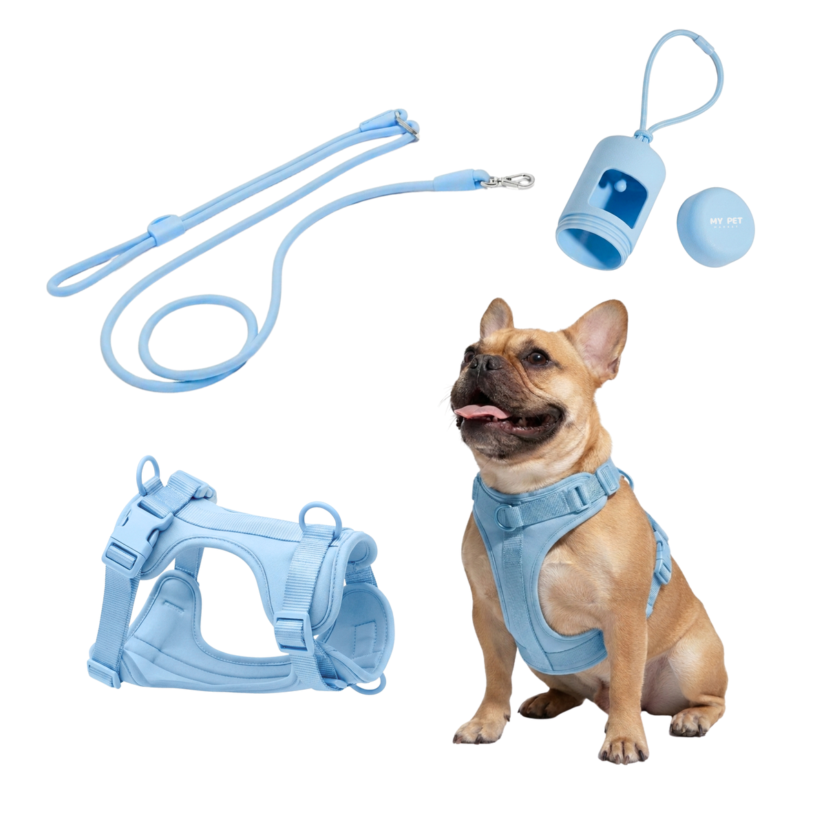 3-in-1 No Pull Dog Harness & Leash Set